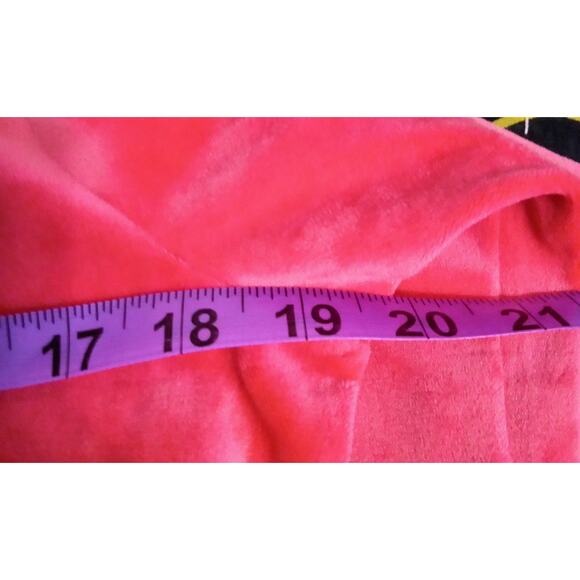 Juicy Couture Pink Velour Full Zip Up Hoodie Rhinestone Bling Y2K Jacket SZ L - Picture 7 of 9